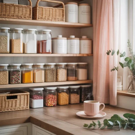 feminine pantry organization kitchen