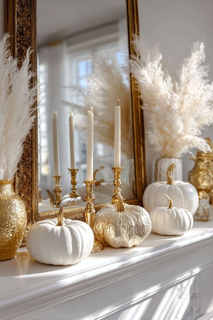 Stunning White and Gold Fall Decor Ideas for a Chic and Cozy Home