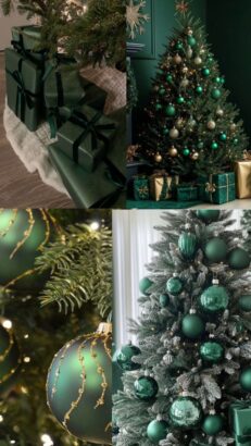 emerald green gold decor xstmas