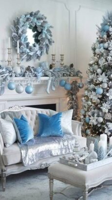 Classy Blue and Silver Christmas Decor Ideas for a Glamorous Holiday Home