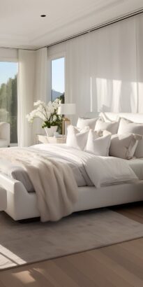 white modern bedroom