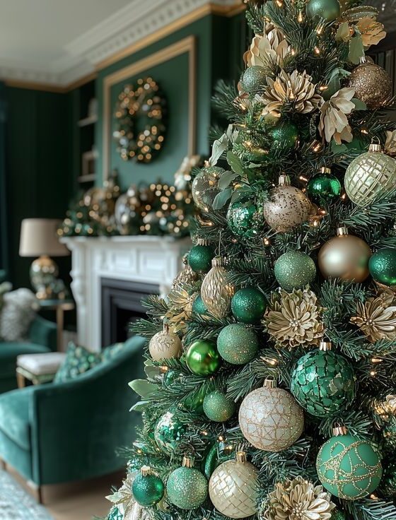 10 Stunning Emerald Green and Gold Christmas Tree Ideas for a Magical Holiday