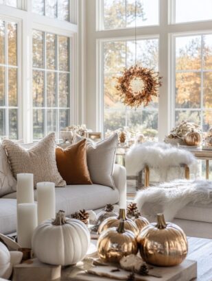 Stunning White and Gold Fall Decor Ideas for a Chic and Cozy Home