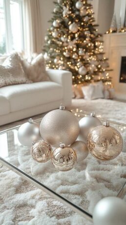 Transform your home with neutral glam Christmas decor using soft gold, pearls, and warm lights for a cozy, elegant, and minimal holiday look.