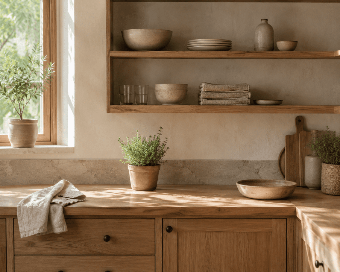 The Simple Kitchen Cleaning Kit for a Calm, Rustic Kitchen