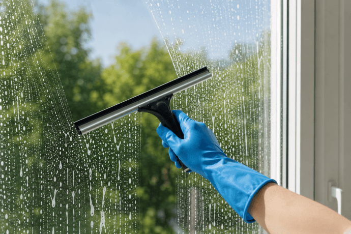 Discover the best window cleaning solution for streak-free windows, plus homemade recipes, squeegee technique, and the tools that make it easy