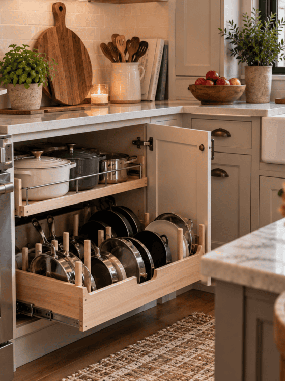 Pots and Pans Storage Ideas for a Small Kitchen