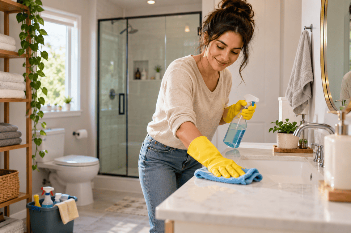 The Ultimate Bathroom Cleaning Checklist (15 Minutes a Day)